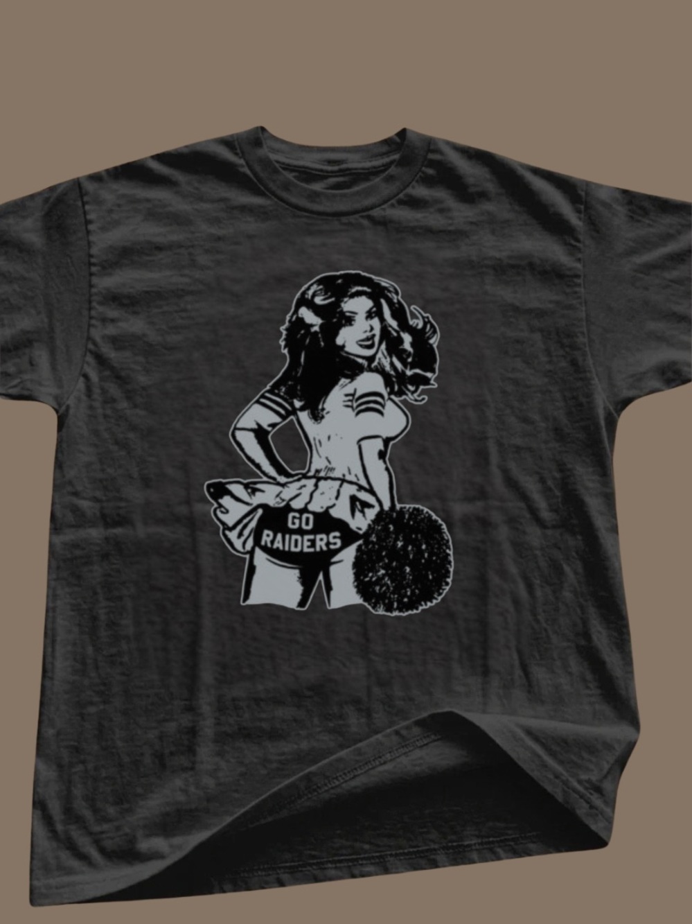Gildan Black Women's 'Go Raiders' Cheer Graphic Tee